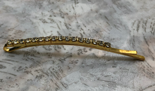 Load image into Gallery viewer, 3&quot; Gold Rhinestone Bobby Pin