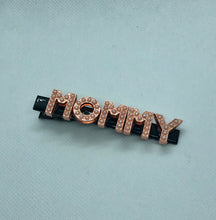 Load image into Gallery viewer, *Customize any 1-7 letters (rose gold pearl letters) choose clip color