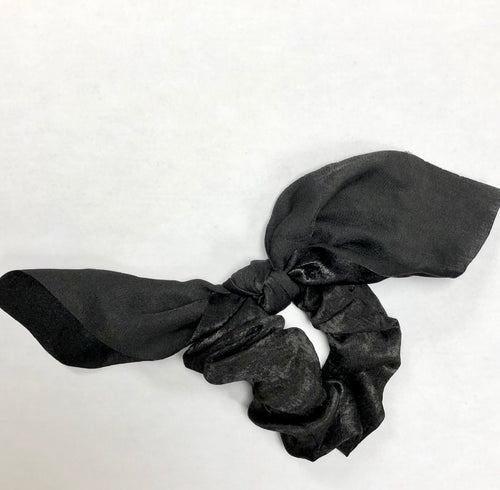 Black silk scrunchie